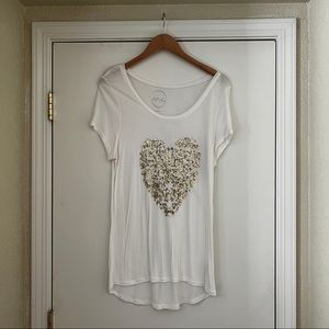 INC Sequins Heart tee